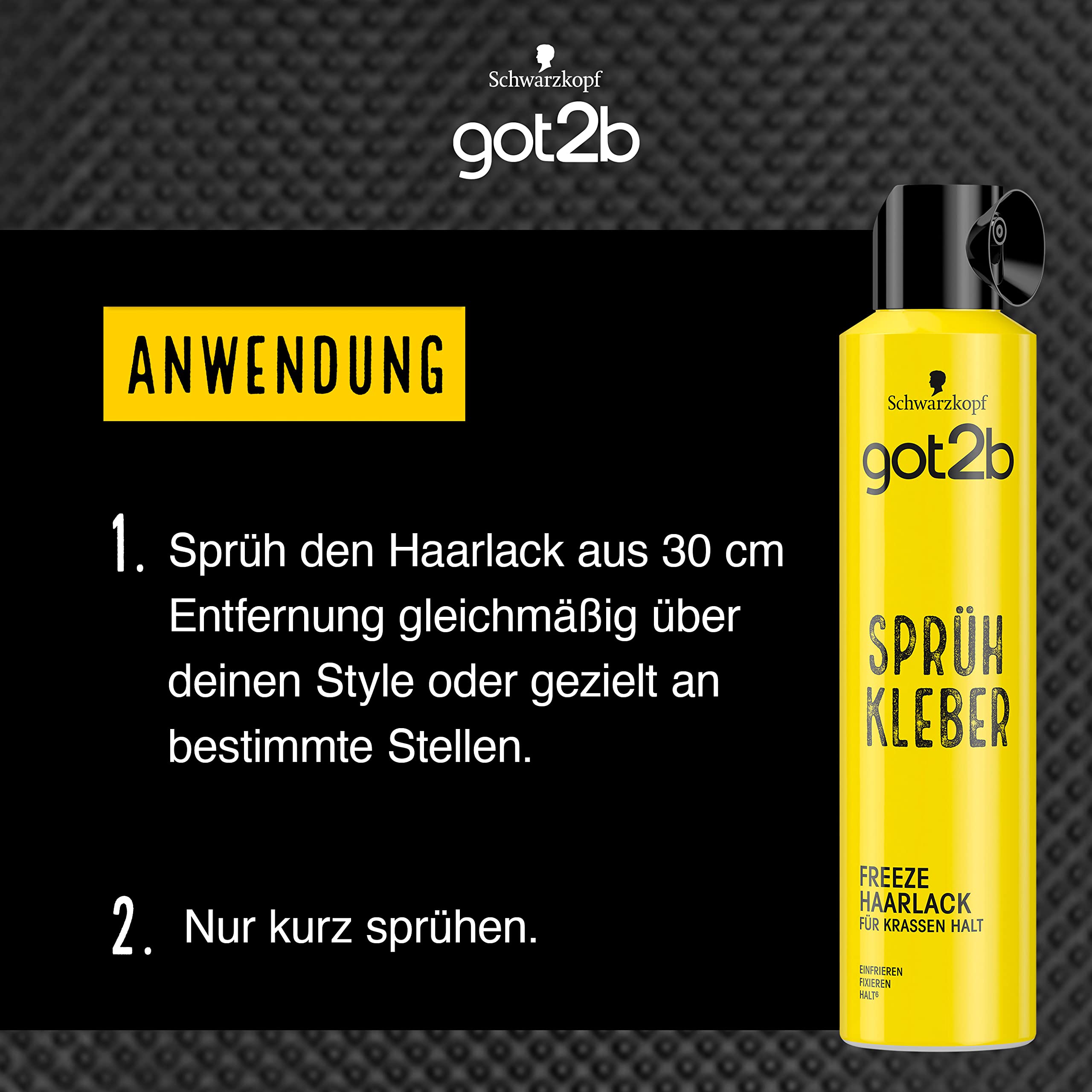 got2b Sprühkleber Freeze Haarlack 300ml Halt 6 Fixierung