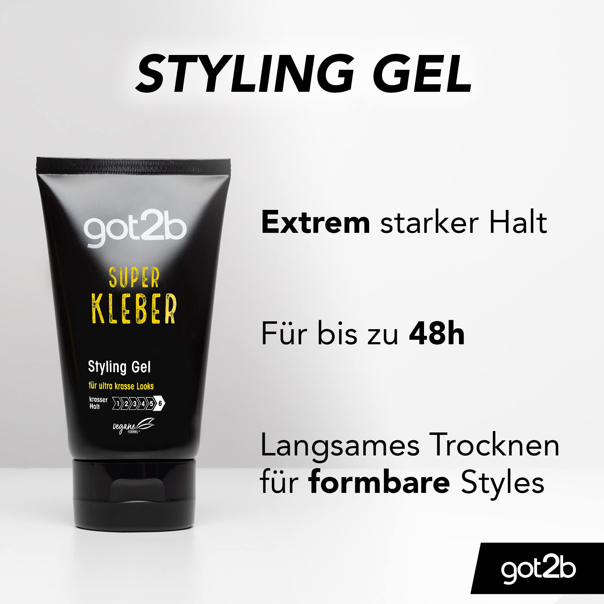 got2b Kleber Haar Gel Halt 6 Styling Gel 150 ml wasserfest