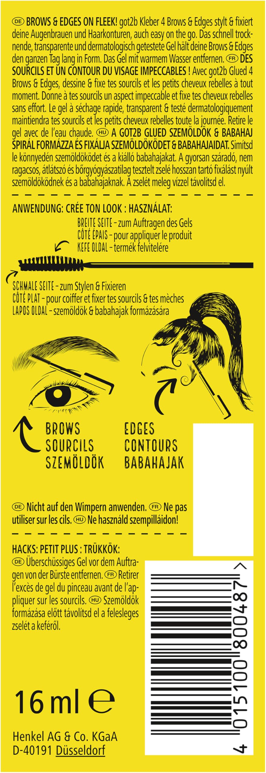 got2b Kleber 4 Brows & Edges Gel 16 ml transparent