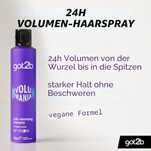 got2b Volumania Volumen-Haarspray 300ml Halt 4 vegan Volumen